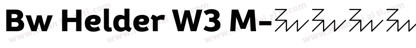 Bw Helder W3 M字体转换